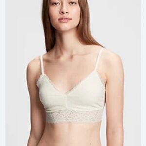 Elegant Ivory Lace Bralette Womens Size S NWT LOVE by Gap Factory